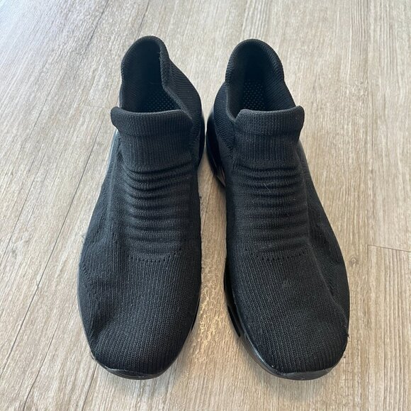 Unisex Black Slip On Work Shoes - W10 / M8 - Picture 4 of 9